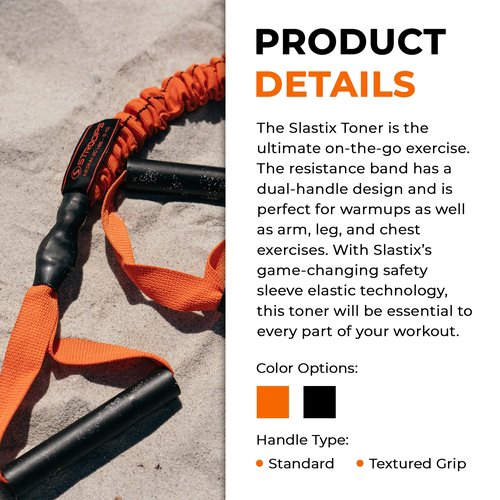 STROOPS Slastix Toner Resistance Band (Black, Very Light Resistance - 10 lbs.)