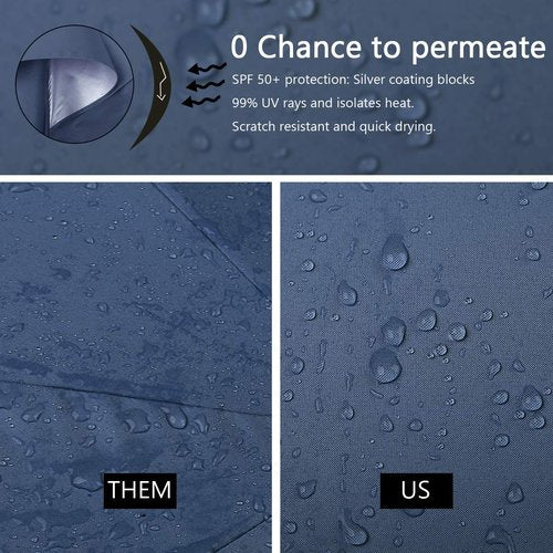 G4Free 68inch UV Protection Oversize Windproof Automatic Open Golf umbrella Double Canopy Vented Waterproof Large Sun Stick Umbrellas(Blue)