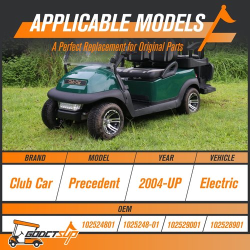 GODCTSUP Golf Cart Headlight and Taillights Kit for Club Car Precedent 2004-Up Electric Models, 12V Club Car Light Kit- OEM# 102524801, 1025290-01, Includes Headlight, Taillights, Wiring Harness