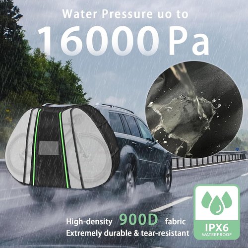 JUIN Bike Covers - Heavy Duty Waterproof Bicycle Cover for Mountain Bikes | Fits 2 Bikes (Clear)