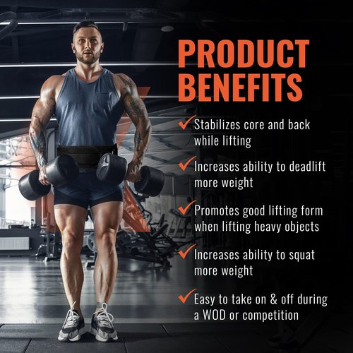 Fire Team Fit Weightlifting Belt, Weight Belt, Weight Lifting Belt for Men and Women, 6 Inch, Back Support for Lifting, Squat and Deadlifting Workout Belt (Black, 32" - 38" Around Navel, Medium)