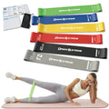 DawnStride 6-Levels Resistance Exercise Loop Bands Set – Elastic Workout Bands for Yoga, Strength Training, Physical Therapy – Guide, Fitness Card & Carry Bag