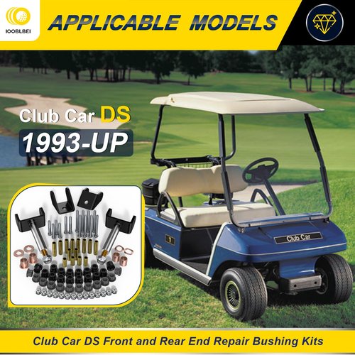 1993-UP Club Car Deluxe Repair Bushing Kit for DS, Golf Cart Front and Rear End Bushing Kit, Club Car King Ping Repair Kit, Full Set Club Car DS Front End Rebuild Kit OEM# 1016384 1015583 1016386