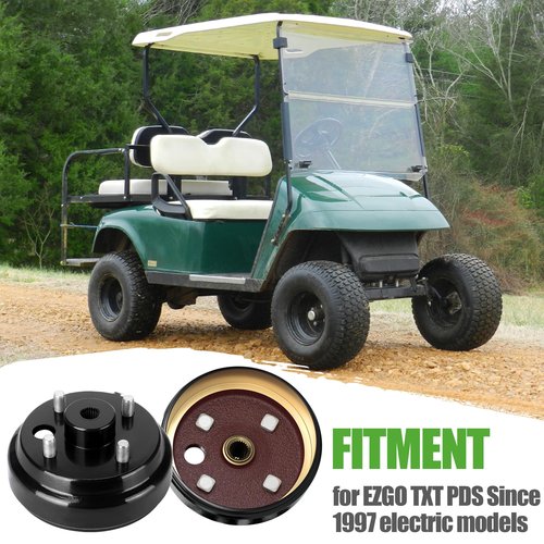 10L0L Golf Cart Brake Hub Drum Kit for EZGO TXT Electric 1997-2008, Includes Brake Drums Brake Shoes Spring Kits, OEM 19186G1 70794G01 70795G01