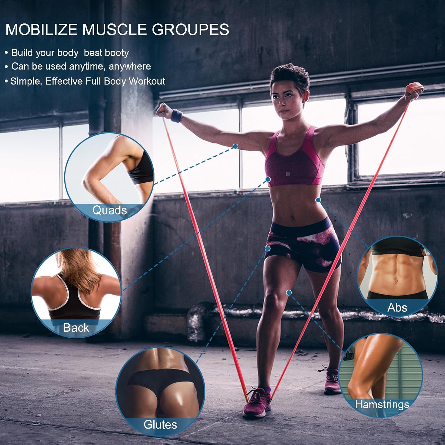 Skiennix Resistance Bands - Professional Quality for Strength Training | Set of 5 Durable Bands
