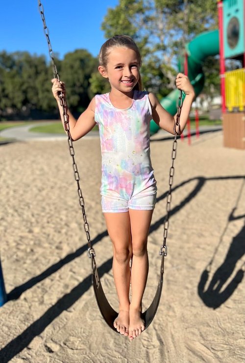 Idgreatim Gymnastics Leotards for Girls - Sparkly Biketards & Unitards | Ages 2-10, Athletic Tumbling Outfit