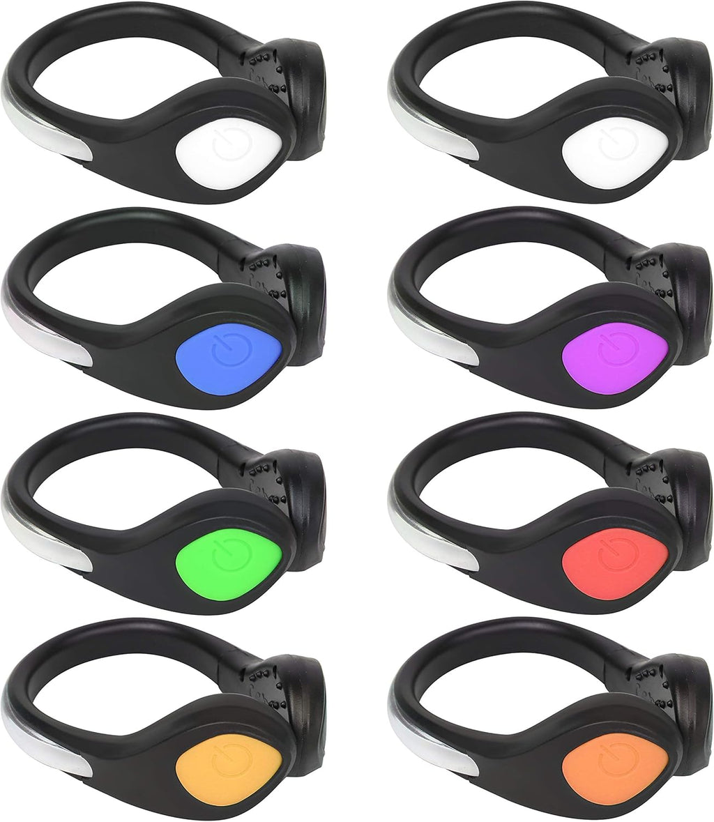 PROLOSO Shoe Lights - 8 Pack Clip-On Safety Lights for Night Running, Walking & Cycling