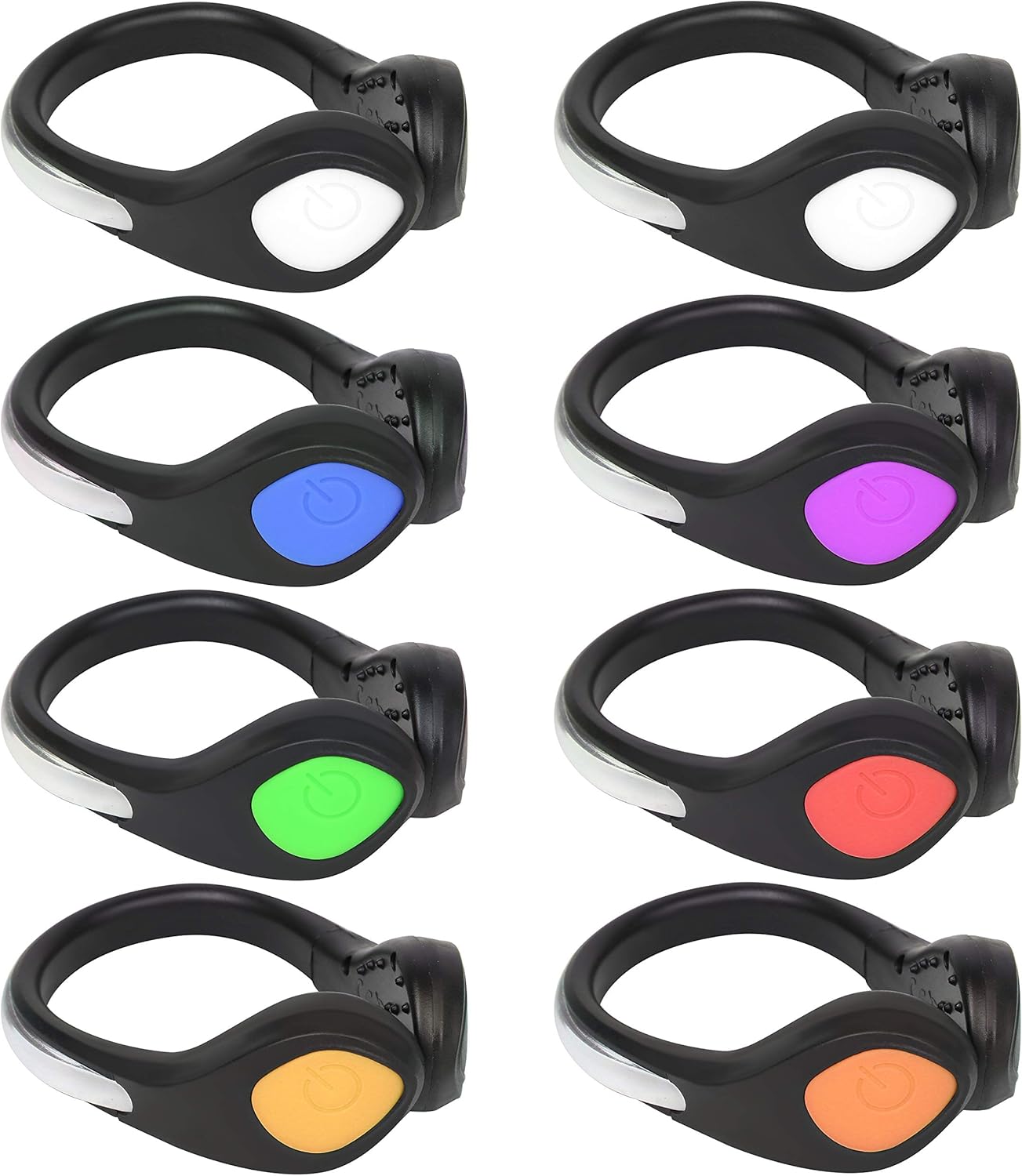 PROLOSO Shoe Lights - 8 Pack Clip-On Safety Lights for Night Running, Walking & Cycling