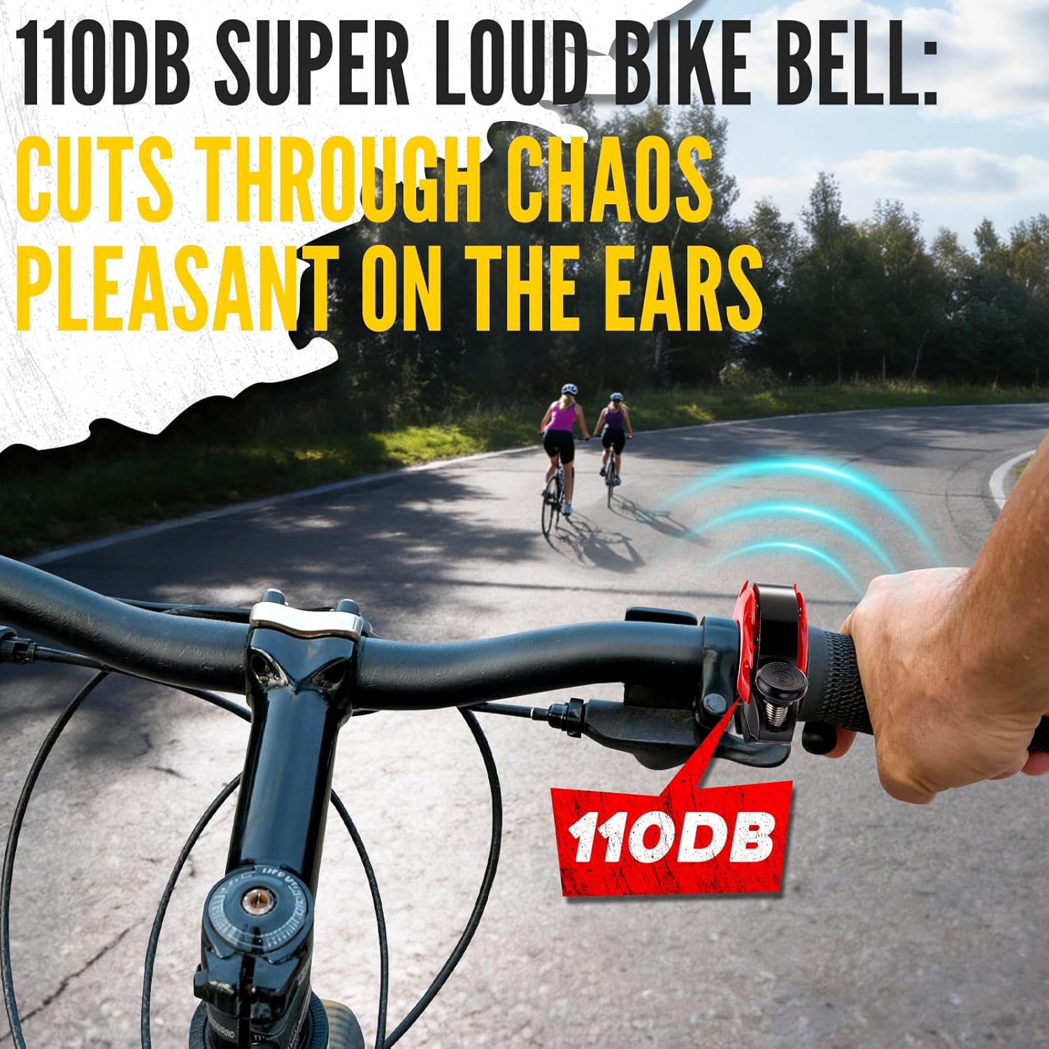 Skiennix Aluminum Alloy Bike Bell - Loud Clear Sound for Adults & Kids | Fits 0.75-1in Handlebars