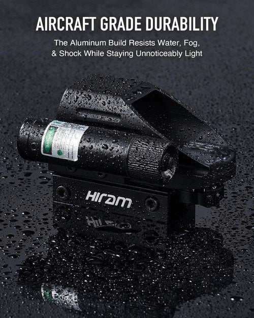 Hiram Holographic Reflex Scope Sight - 1x22x33 with 4 Reticles & Laser in Red/Green Dot