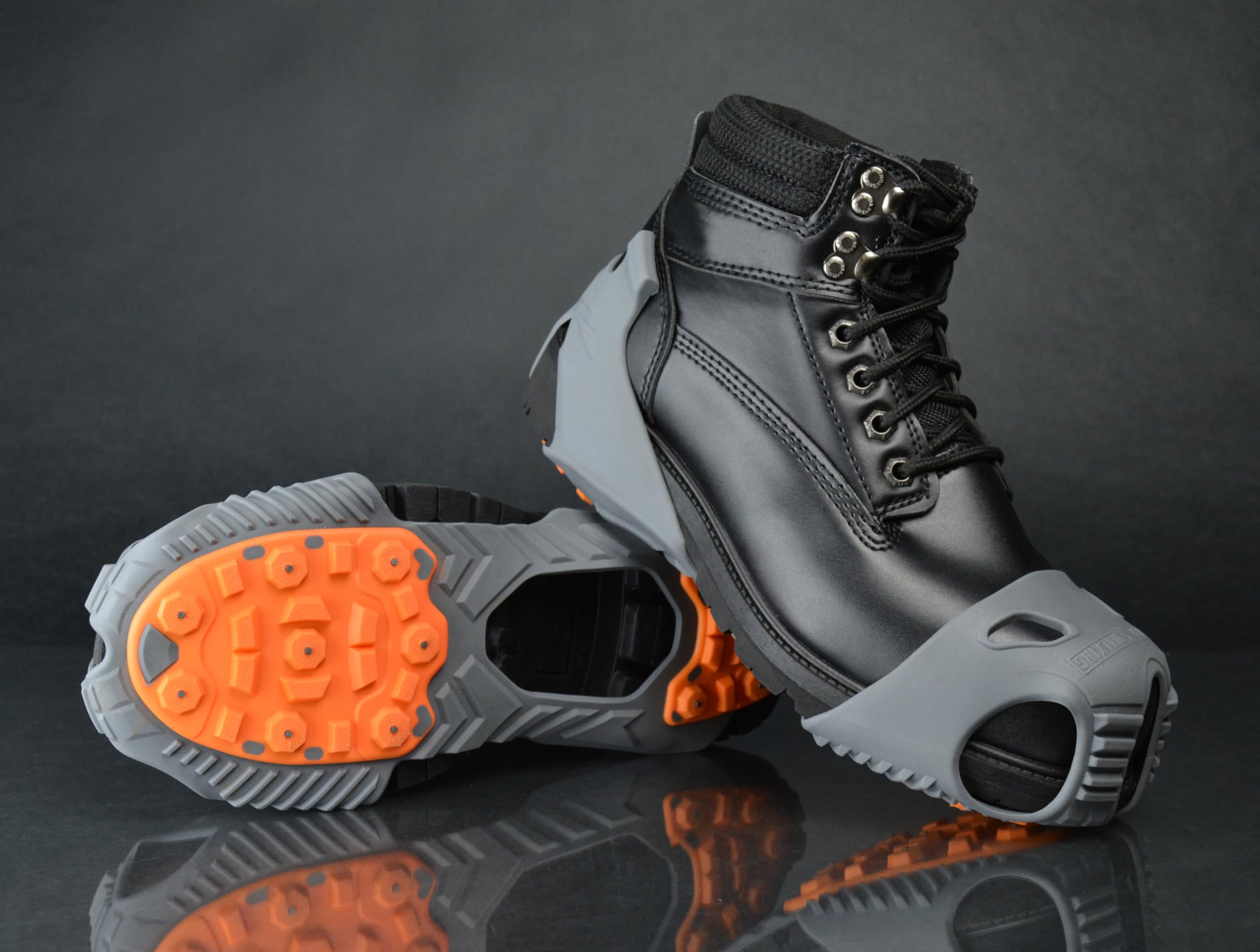 Winter Walking Low-Pro Ice Cleat, Heavy-Duty Industrial Grade Traction Aid for Walking on Snow and Ice, Size Large (1 Pair)