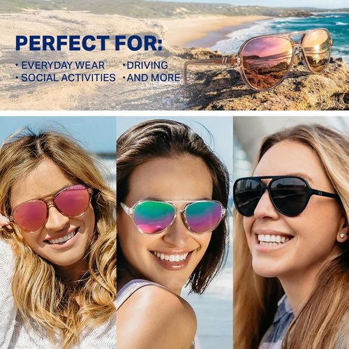 Blenders Eyewear Skyway Polarized Sunglasses - Stylish Aviator Frames with 100% UV Protection for Women