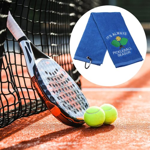 LEVLO Pickleball Sports Lovers Gift It's Always Pickleball Season Towels Christmas Graduation Gifts Birthday Gifts (Pickleball Season)