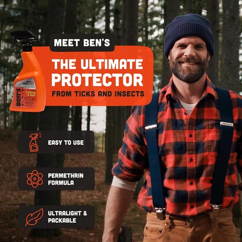 Ben's Clothing & Gear Insect Repellent - Long-Lasting Protection Spray for Clothes - 24 fl oz with Permethrin