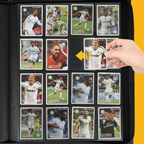 GERMUN Trading Card Binder - 16 Pocket Premium Album for 1000+ Cards | Double-Sided Purple Cover