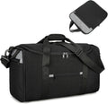 Skiennix 18-Inch Small Gym Bag - Foldable Black Duffel for Travel & Airplane Carry-On