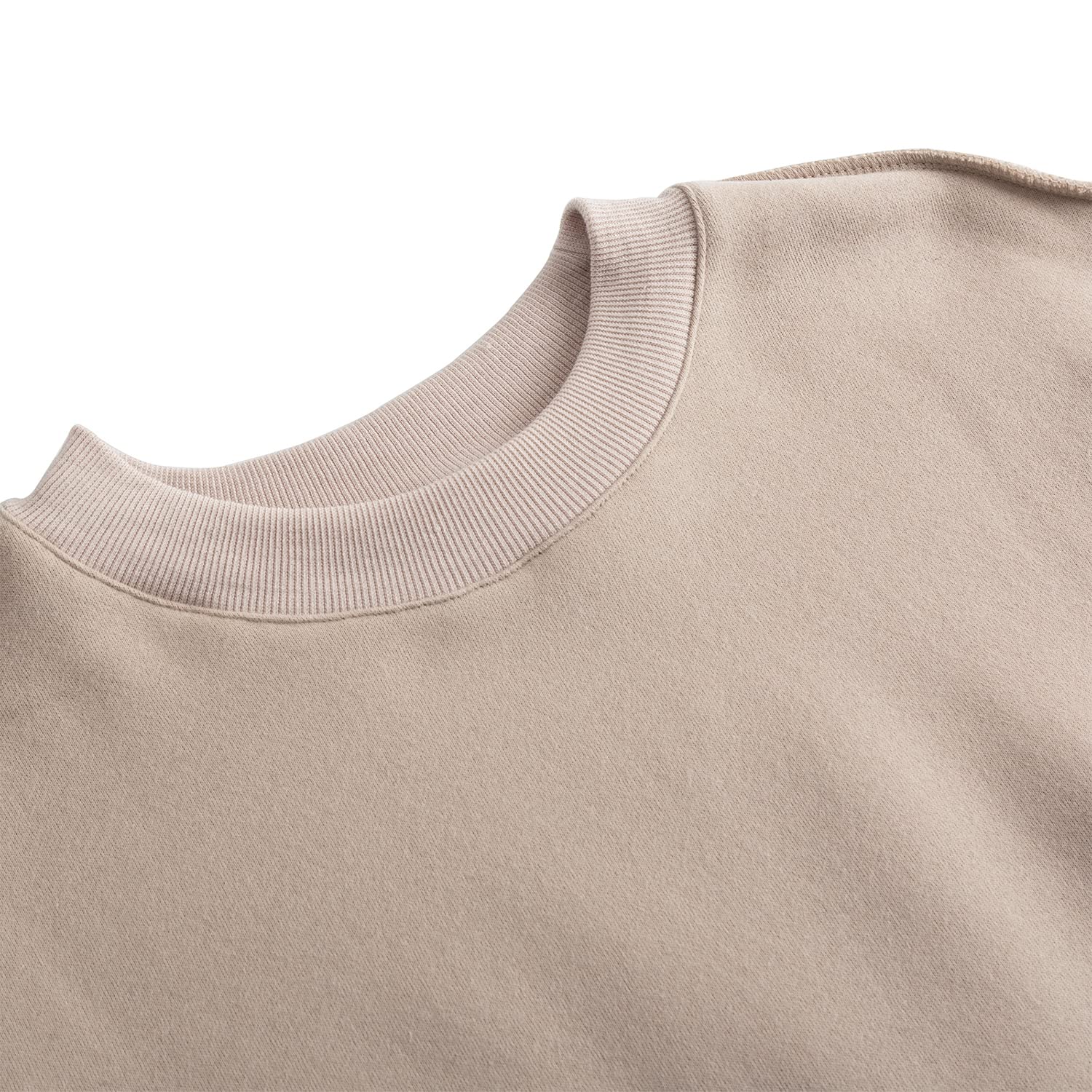 Amazhiyu Women Cropped Sweatshirt Long Sleeves Pullover Fleece Crop Tops Apricot, Large
