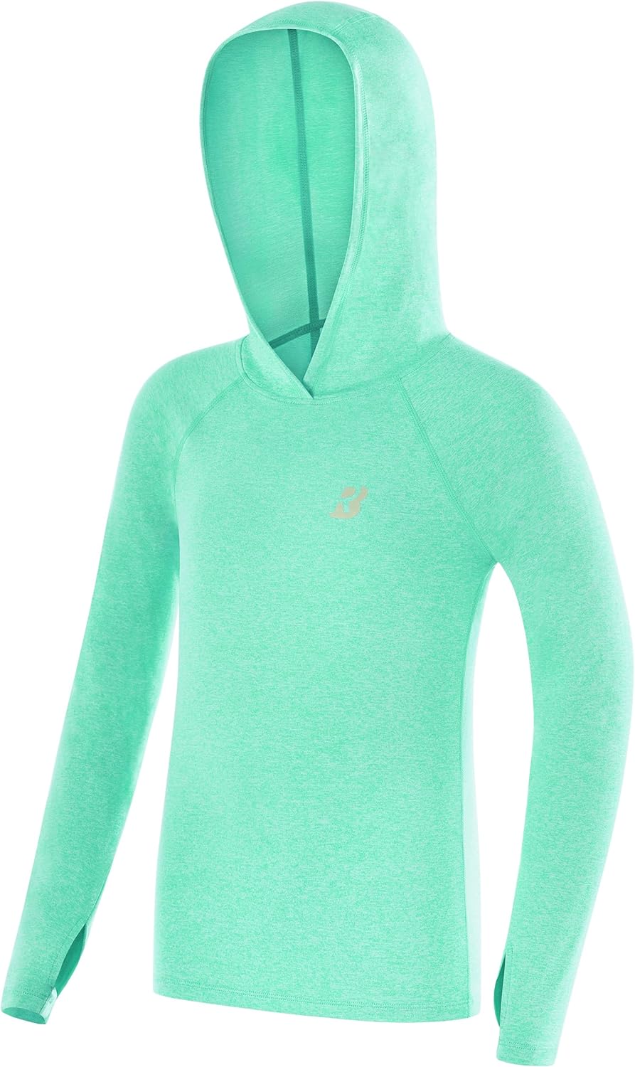 Roadbox Boys Rash Guard | UPF 50+ Long Sleeve Hoodie for Youth UV Sun Protection - Perfect for Fishing & Beach