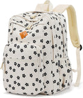 ZORFIN 26L Floral Corduroy Backpack - Stylish Bookbag for College and Travel