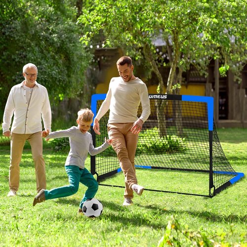 Kids Soccer Goals by [Brand Name] - Backyard Set of 2 | 4 x 3 ft & 6 x 4 ft with Soccer Ball & Cones