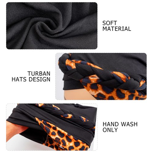 African Women Turban Caps Pre-Tied Twisted Turbans Head Scarf for Women Hair Wraps Cover Beanie Cancer Chemo Headwear