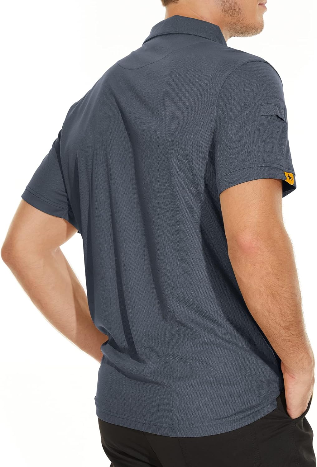 V VALANCH Men's Golf Polo Shirt - Moisture-Wicking Short Sleeve Athletic Tee | Comfortable Fit