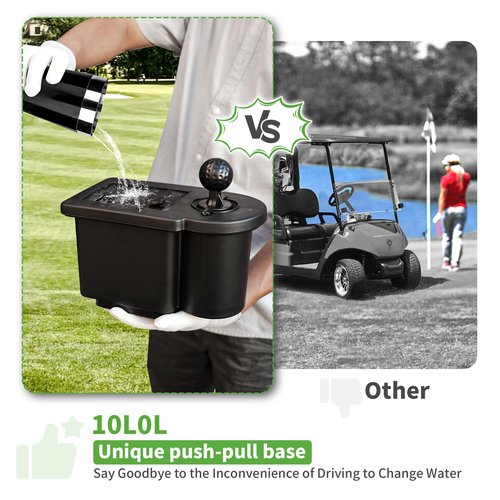 10L0L Universal Golf Ball Washer and Club Head Cleaner for EZGO Club Car Yamaha, Stay at the Top of Your Golf Game with the Convenient-Black