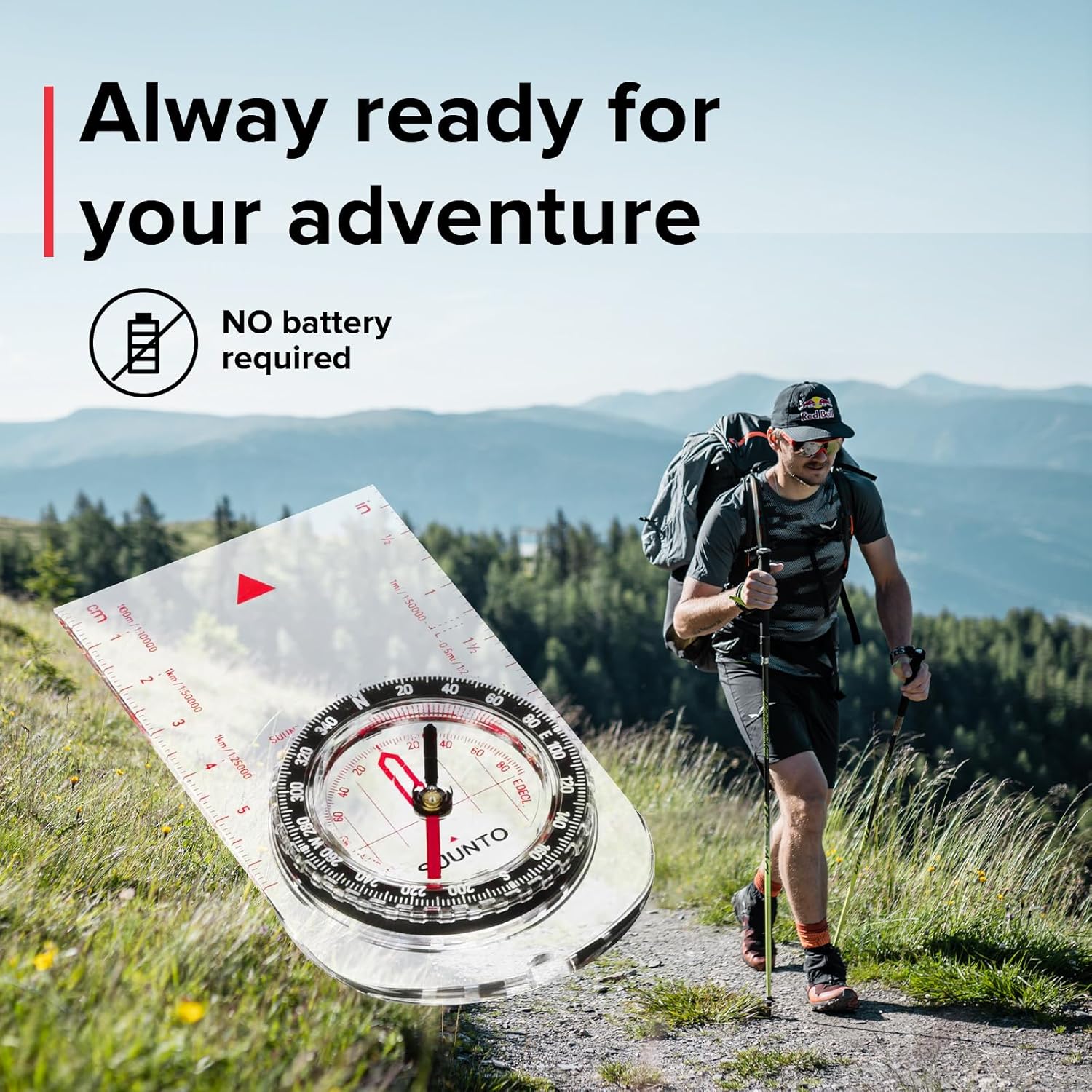 SUUNTO A-10 Compass - Compact & Easy-to-Use Hiking Compass for Outdoor Adventures