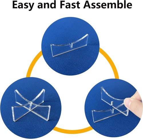 Clear Acrylic Ball Stand - 3-Pack Basketball Display Holder for Football, Soccer, Volleyball & Rugby