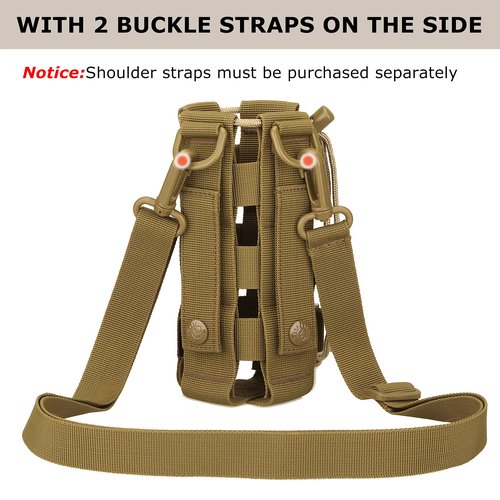 SunForMorning Molle Water Bottle Holder, Tactical Molle Water Bottle Pouch, Tactical Backpack Attachment Pouches, Grey
