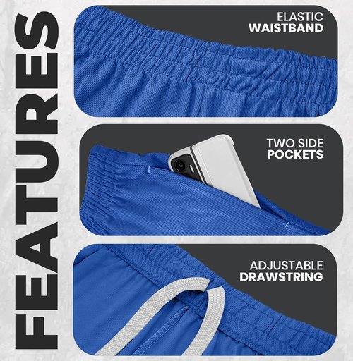 NY Threads Men's Athletic Shorts - Quick Dry, Lightweight, Loose-Fit Gym Shorts with Pockets