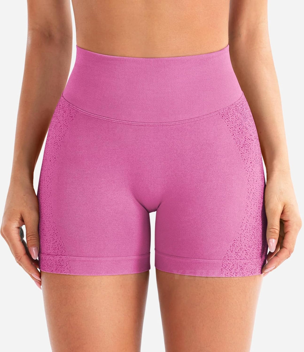 YEOREO Women's Workout Shorts - 4.5" Biker Gym Shorts with Tummy Control & Scrunch Butt Lift