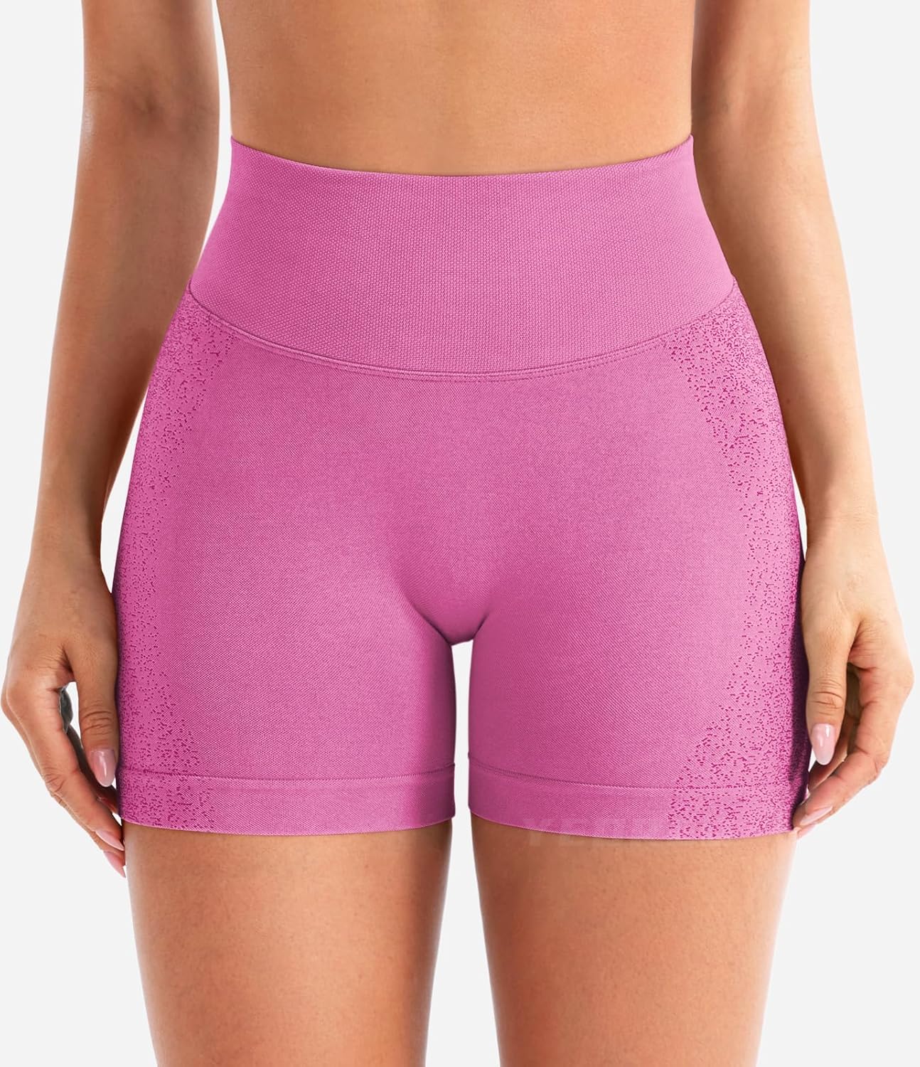 YEOREO Women's Workout Shorts - 4.5" Biker Gym Shorts with Tummy Control & Scrunch Butt Lift