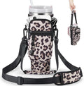 BULKITEM Water Bottle Carrier Bag - Insulated Neoprene Pouch with Phone Pocket for Stanley 40 & 30 oz Tumbler - Pink