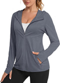 TACVASEN Women's Lightweight Sun Hoodie - Zip Up UV Protection Jacket with Long Sleeves | UPF 50+