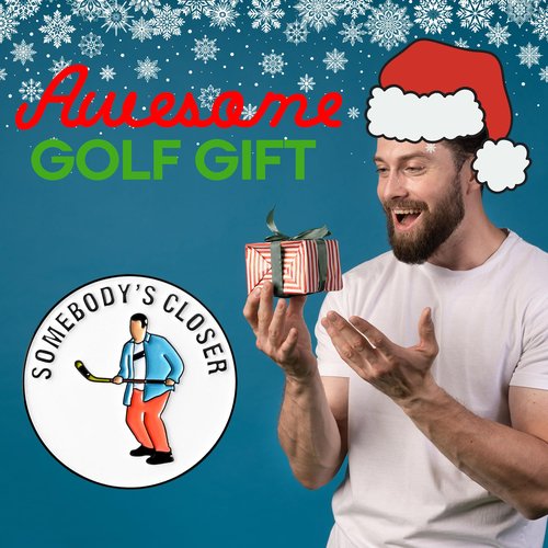 ZEETY Funny Golf Ball Marker with Magnetic Hat Clip – Golf Accessories for Men and Women, Great Golf Gift for Players with Attitude (Somebody's Closer)