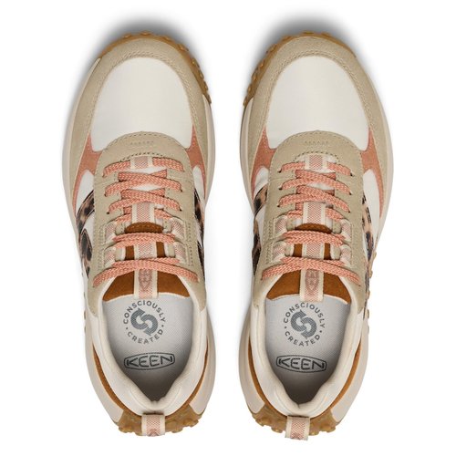 KEEN Women's KS86 Comfortable Durable Retro Style Sneakers, Birch/Cork, 9.5