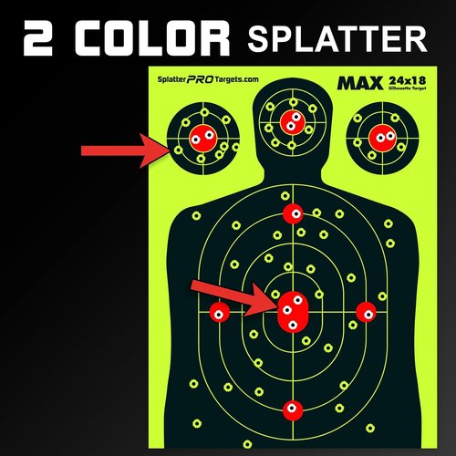 24x18 Extra Large Splatter Targets - Bright Fluorescent Yellow & White for Easy Shot Visibility