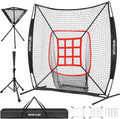 Skiennix 7x7 Ft Baseball Net - Versatile Batting & Pitching Training Equipment for Kids & Adults