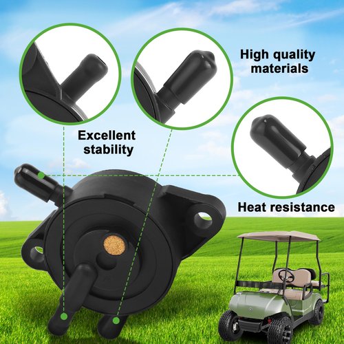 10L0L Golf Cart Fuel Pump Impulse Kit For Yamaha G16 G17 G18 G19 G20 G22 G29 1996-up with 1 × Fuel Pump and 1 × Filter OEM JN6-F4410-10-00 JN6-F4560-00-00 JN6-F4410-11-00