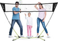 E-Jet Badminton Net Rackets Shuttlecocks Combo Set - Portable & Instant Setup (Backyard Fun, Beach Park Picnic Outdoor Games), Green, 5.1 x 7.8Ft (EOB727402021)