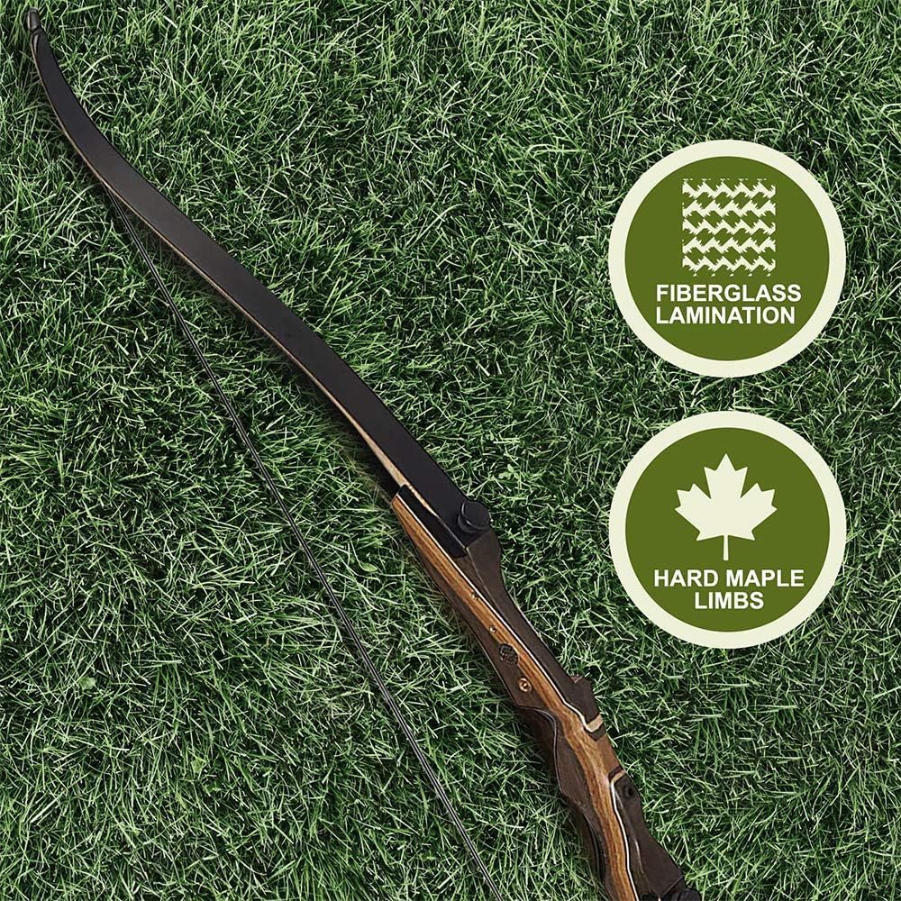 Samick Sage Recurve Bow Limbs - Durable Takedown Replacement Limbs, 25-60 lbs, Maple Fiberglass for Target & Hunting Practice | Ideal for Adult & Teen Archers