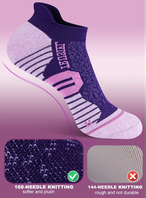 Trusiel Women Ankle Compression Athletic Running Socks No Show Low Cut 5 Pairs