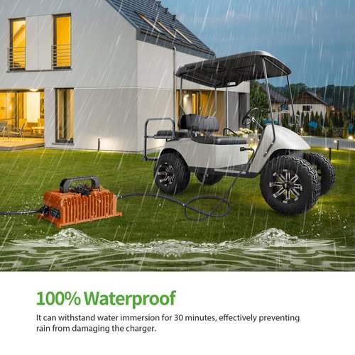 10L0L Golf Cart 18 AMP 36 Volt EZGO TXT Battery Charger with D Style Plug for Golf Carts with a Lead-Acid Battery, Maintenance-Free Battery & Lithium Battery, 18A 36V Fast Charging & Light Portable