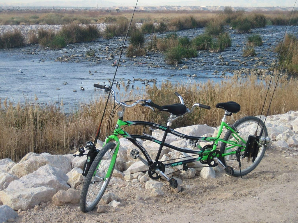 Skiennix Fishing Rod Holder - Easy Mounting Bike Accessory Secures 2 Rods | Durable Design