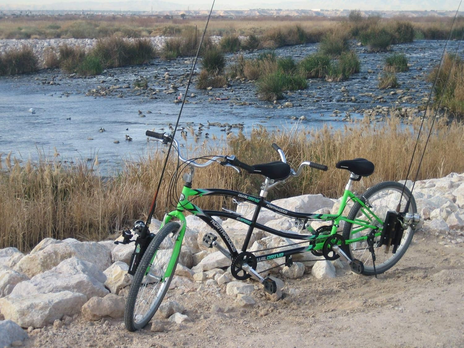 Skiennix Fishing Rod Holder - Easy Mounting Bike Accessory Secures 2 Rods | Durable Design