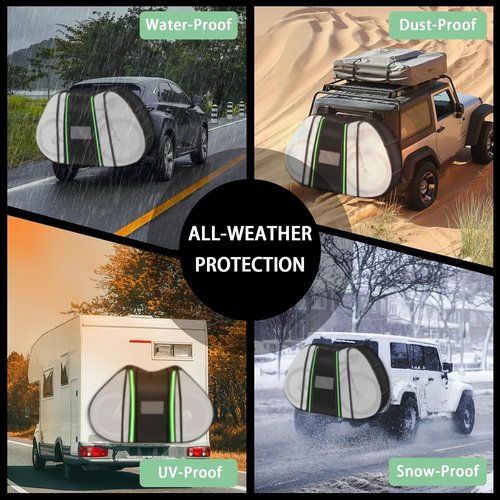 JUIN Bike Covers - Heavy Duty Waterproof Bicycle Cover for Mountain Bikes | Fits 2 Bikes (Clear)