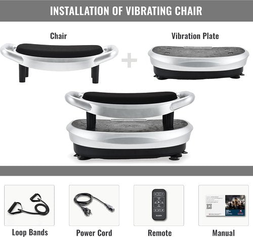EILISON FITABS 3D Vibration Plate Exercise Machine - Oscillation & Pulsation for Weight Loss | Fitabs Silver