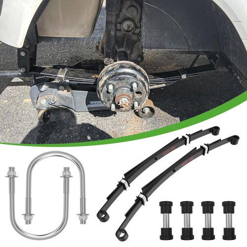 10L0L Golf Cart Heavy Duty Rear 4-Leaf Spring Kit with Bushings & Sleeves for Club Car DS Golf Cart Accessories