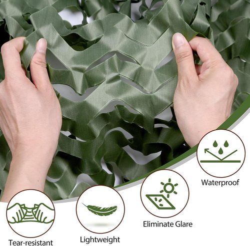 Camo Netting Camouflage Netting 20x20 10x20 10x10 Bulk Roll Burlap Camo Tarp Sunshade Net for Hunting Blind Dinosaur Birthday Jungle MilitaryTheme Party Decoration Camping Shooting